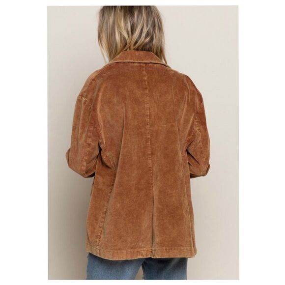 Copy - POL Casual Cotton Corduroy Jacket in Caramel - Picture 11 of 12